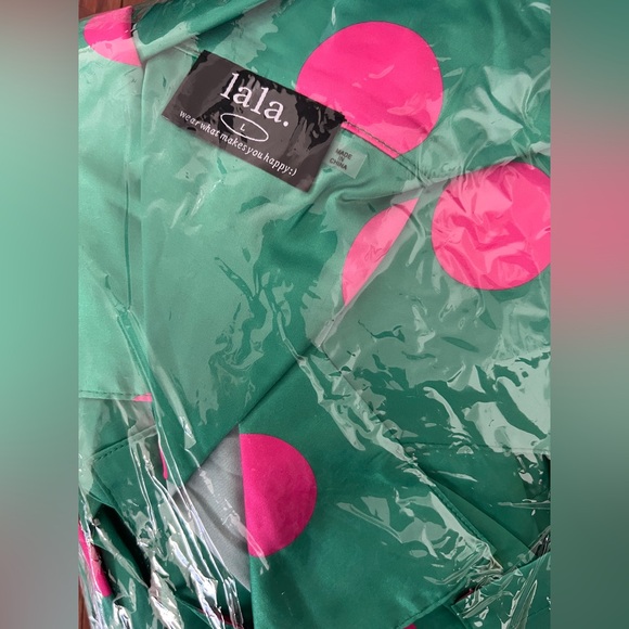 Dressed in lala set Green and Pink Polka Dot Pajama Set - Picture 5 of 5